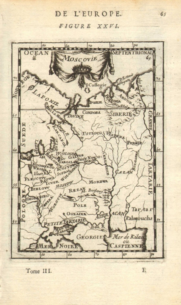 RUSSIA UKRAINE. Moscovie (Muscovy Великое Княжество Московское). MALLET 1683 map